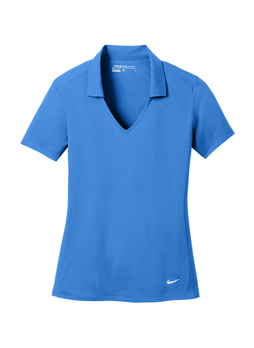 Nike Women's Brisk Blue Dri-FIT Vertical Mesh Polo
