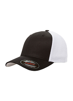 Flexfit Black / White 6-Panel Trucker Hat