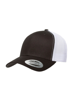 Yupoong Black / White Retro Trucker Hat