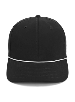Imperial Black / White Rope The Wingman 6-Panel Performance Rope Hat