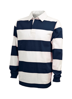 Charles River Men's Navy / White Unisex Classic Rugby Shirt