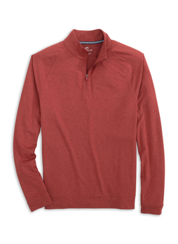 Southern Tide Men's Heather Tuscany Red Cruiser Heather Quarter-Zip