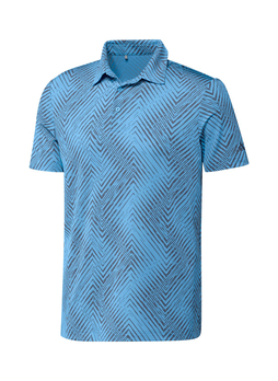 Adidas Men's Semi Blue Burst Golf  Ultimate365 Allover Print Polo