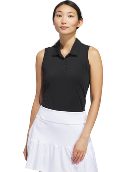 Adidas Women's Black Golf  Ultimate365 Solid Sleeveless Polo