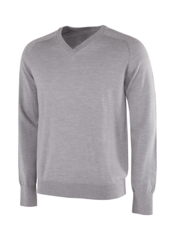 Galvin Green Men's Grey Melange Carl Merino Sweater