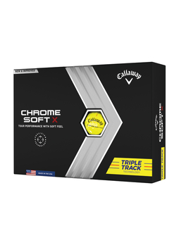 Callaway Yellow Chrome Soft X Triple Track Golf Balls