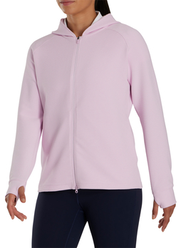 FootJoy Women's Pink Full-Zip Ottoman Hoodie