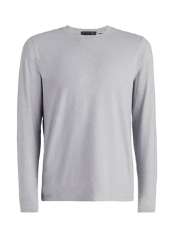 G/FORE Men's Light Heather Grey Luxe Crewneck Mid Layer