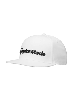 TaylorMade White Flatbill Snapback Hat