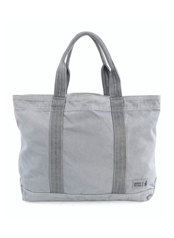 Johnnie-O Gray Dyed Canvas Tote Bag