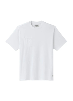 Linksoul Men's White Sur Pocket Crew T- Shirt