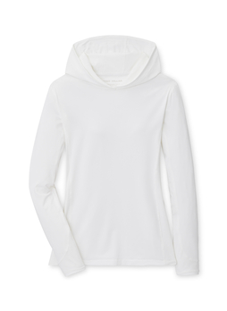 Peter Millar Women's White Lightweight Hooded Long-Sleeve Sun Shirt