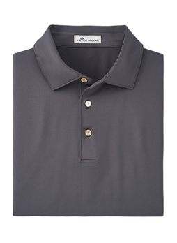 Peter Millar Men's Iron Solid Performance Polo - Self Collar