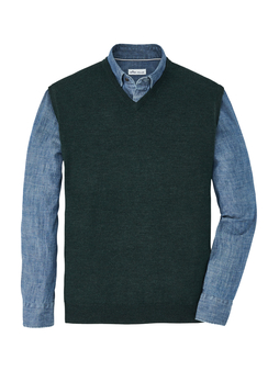 Peter Millar Men's Balsam Autumn Crest V-Neck Sweater Vest