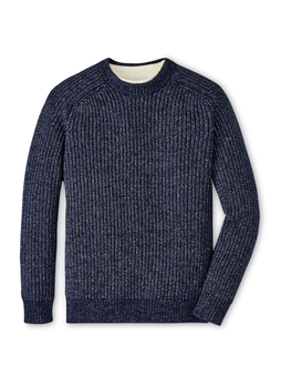 Peter Millar Men's Navy Eklund Saddle Shoulder Crew