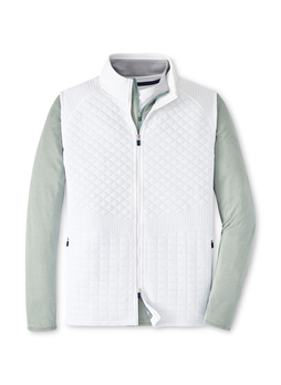 Peter Millar Men's White Orion Performance Quilted Vest