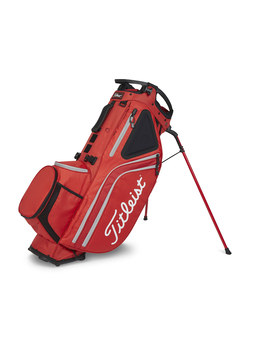 Titleist Red/Dark Red/Gray Hybrid 14 Stand Bag