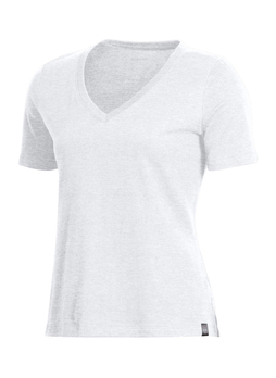 Under Armour Women's White Performance Cotton V-Neck T-Shirt