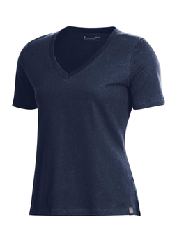 Under Armour Women's Midnight Navy Performance Cotton V-Neck T-Shirt