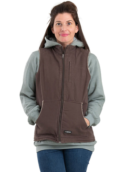 Berne Women's Tuscan Sherpa-Lined Softstone Duck Vest