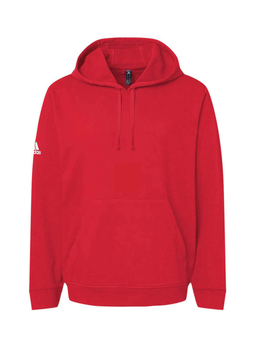 Adidas Men's Red Fleece Hooded Sweatshirt