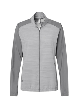 Adidas Women's Grey Three / Grey Heather Block Wind Jacket