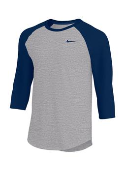 Nike Men's College Navy Dri-FIT Three-Quarter-Sleeve Raglan T-Shirt