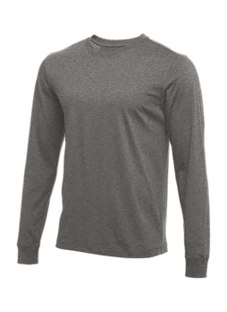 Nike Men's Dark Grey Heather Long-Sleeve T-Shirt