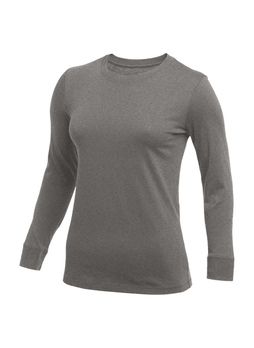 Nike Women's Dark Grey Heather Long-Sleeve T-Shirt