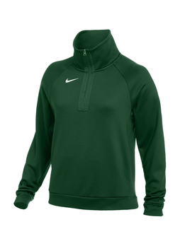 Nike Women's Team Dark Green / White Therma Fleece Training Half-Zip