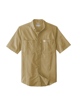 Carhartt Men's Dark Khaki Rugged Professional Series Short-Sleeve Shirt