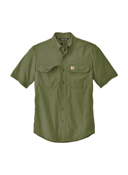 Carhartt Men's Burnt Olive Force Solid Short-Sleeve Shirt