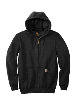 Carhartt Men's Black Midweight Hooded Zip-Front Sweatshirt
