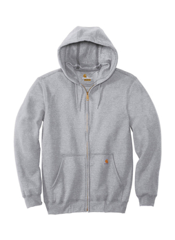 Carhartt Men's Heather Grey Midweight Hooded Zip-Front Sweatshirt