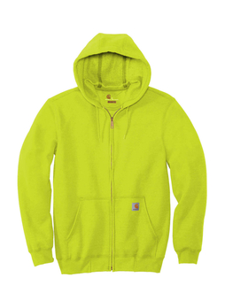 Carhartt Men's Brite Lime Midweight Hooded Zip-Front Sweatshirt