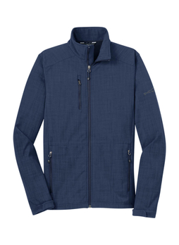 Eddie Bauer Men's Blue Shaded Crosshatch Soft Shell Jacket