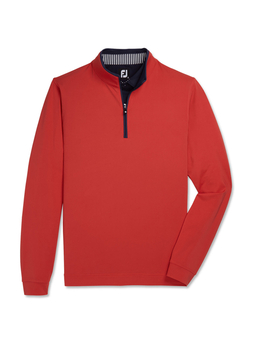 FootJoy Men's Cape Red Lightweight Solid Midlayer with Trim