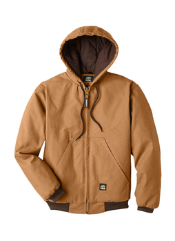 Berne Men's Brown Duck Heritage Hooded Jacket