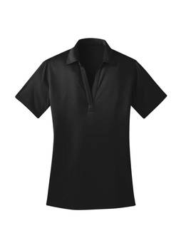 Port Authority Women's Black Silk Touch Performance Polo