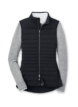 Peter Millar Women's Black Fuse Hybrid Vest