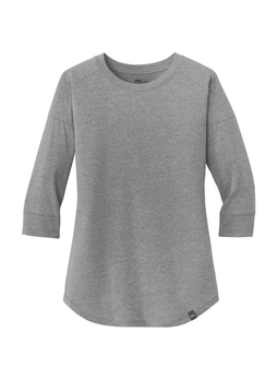 New Era Women's Shadow Grey Heather Heritage Blend 3/4-Sleeve Baseball Raglan T-Shirt