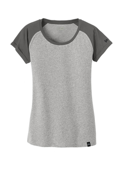 New Era Women's Graphite / Light Graphite Twist Heritage Blend Varsity T-Shirt