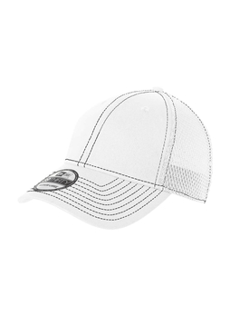 New Era White / Black Stretch Mesh Contrast Stitch Hat