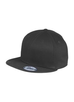 New Era Black Flat Bill Snapback Hat