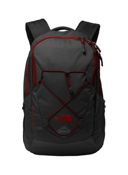 The North Face Dark Grey Heather / Cardinal Red Groundwork Backpack