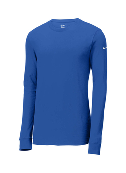 Nike Men's Rush Blue Core Cotton Long-Sleeve T-Shirt