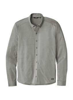 OGIO Men's Tarmac Grey Heather Code Stretch Button-Up Shirt