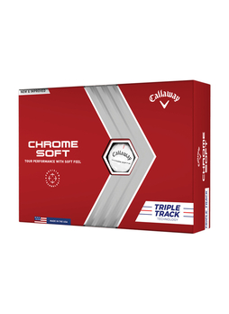 Callaway White   Golf Chrome Soft Triple Track Golf Balls - White