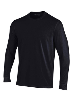 Under Armour Men's Black Performance Long-Sleeve Cotton T-Shirt
