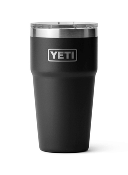 YETI Black Rambler 16 oz Stackable Pint with Magslider Lid